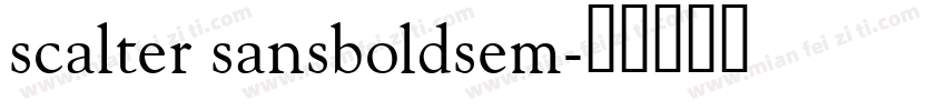 scalter sansboldsem字体转换